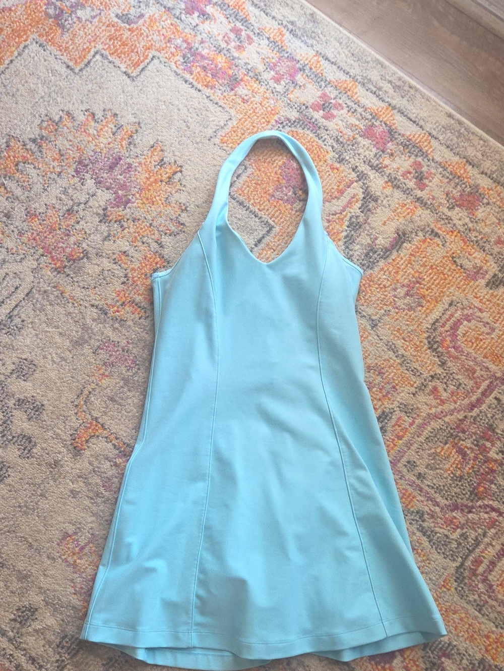 Abercrombie & Fitch YBP Halter Mini Tennis Dress Aqua Blue Small